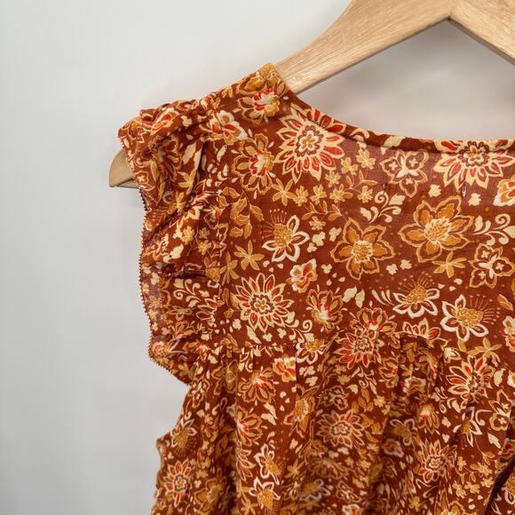 SUNDRY NWT Evereve Sienna Flutter Sleeve Blouse // 2 M - Picture 11 of 13